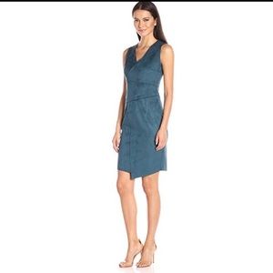NWT - Tahari Sueded Scuba Blue Dolce Dress